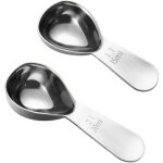 Lot de 2 cuill�res doseuses � caf� en acier inoxydable 304 �pais, 15 ml et 30 ml, ustensile de cuisine ...
