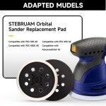 Lot de 2 disques plateau de ponage professionnel de 125 mm avec crochet et boucle, 8 trous, compatible ...