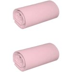 Lot de 2 draps housse jersey rose th� bonnet 40 cm 160x190 / 200