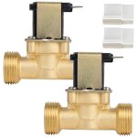 Lot de 2 electrovanne 3 / 4  ac 230v vanne �lectromagn�tique �lectrique �lectrovanne magn�tique en laiton ...