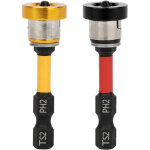 Lot de 2 embouts ph2 magn�tiques 1 / 4  pour placo - embout tournevis � positionnement pour pl�tre et ...