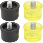Lot de 2 embouts de rechange en caoutchouc pour marteau, accessoires pour maillet, jaune et noir, diam�tre ...