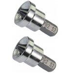 Lot de 2 embouts de vissage spcial pour plaques de pltre / placo / ph2x25mm 1 / 4'' pour vis cruciforme ...
