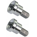 Lot de 2 embouts de vissage sp�cial pour plaques de pl�tre / placo / ph2x25mm 1 / 4'' pour vis cruciforme ...