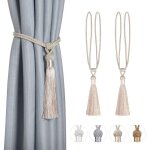 Lot de 2 embrasses de rideaux corde tress�e polyester coton sangle embrasses de draperie avec gland d�corative ...