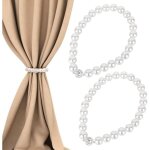 Lot de 2 embrasses de rideaux magn�tiques puissantes - faux perles - pour la d�coration de la maison ...