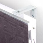 Lot de 2 de 2 querres de fixations murales fixes avec dport pour store - blanc