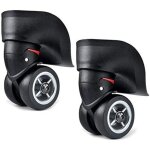 Lot de 2 essieux de rechange pour valises noir 49 mm + kit de r�paration de vis