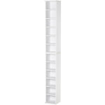 Homcom - lot de 2 tagres colonnes armoire de rangement cd 6 + 6 compartiments blanc dim. 21l x 22, ...