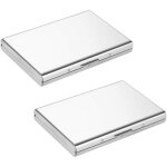 Lot de 2 �tuis pour cartes de cr�dit avec blocage rfid �tui pour carte de cr�dit �tui d'identit� en acier ...
