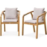 Lot de 2 fauteuils de jardin - dcb garden - serena - ft
