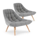 Paris prix - lot de 2 fauteuils scandinaves 'johan' 102cm gris Paris prix - lot de 2 fauteuils scandinaves 'johan' 102cm gris