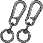 Lot de 2 fermoirs mousquetons � double ouverture avec ressort pour lani�res et accessoires de loisirs ...