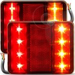 Lot de 2 feux arri�re universels pour remorque, 12 v, �tanche, trois chambres pour droite et gauche pour ...