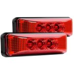 Lot de 2 feux de gabarit latraux avant et arrire  3 led rouges pour camion et remorque, 3, 9 pouces, ...