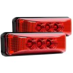 Lot de 2 feux de gabarit lat�raux avant et arri�re � 3 led rouges pour camion et remorque, 3, 9 pouces, ...