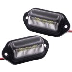 Lot de 2 feux de plaque d'immatriculation, 12 v, 6 led, feu arri�re pour camion, suv, remorque, fourgonnette, ...