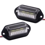 Lot de 2 feux de plaque d'immatriculation led tanche 6 led feu arrire pour 12 v / 24 v camion fourgon ...