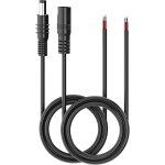 Lot de 2 fiches males et femelles de rechange pour alimentation cc 5, 5 mm x 2, 1 mm vers fil nu � extr�mit� ...