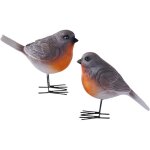 Lot de 2 figurines d'oiseaux d�coratives modernes en r�sine pour salon -