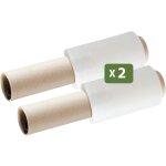 Lot de 2 film etirable - poigne - petit format film emballage transparent - 150 m - film support palette, ...