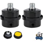 Lot de 2 filtres  air pour compresseur, silencieux en mtal, filetage d'admission, pour compresseur ...