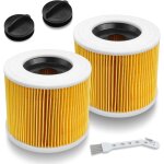 Lot de 2 filtre � aspirateur pour karcher wd series wd2 wd3 wd3p a2004 mv2 mv3 filtres � cartouche, filtre ...