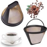 Lot de 2 filtres � caf� r�utilisables, filtre permanent, compatible avec la plupart des cafeti�res, 100 ...
