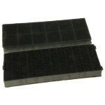 Lot de 2 filtres charbon fch260 acm26 250x95x24 mm (49016876 49016877) hotte airlux, ariston hotpoint ...