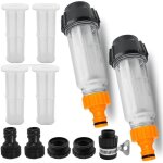 Lot de 2 filtres � eau pour tuyau d?arrosage, pompe jardin, nettoyeur haute pression et camping - car ...