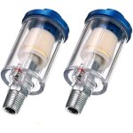 Lot de 2 filtres pour pistolet  peinture, filetage mle et femelle npt 1 / 4 po, accessoires pour compresseur ...