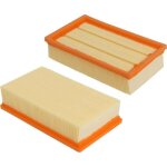 Lot de 2 filtres plats plisss compatibles avec krcher nt 25 / 1 ap, nt 35 / 1 ap, nt 35 / 1, nt 45 ...