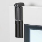 Madecostore - lot de 2 de fixations sans percer  serrer pour store sur fentre avec aration - gris ...