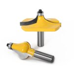 Lot de 2 fraises  encoller pour le travail du bois, fraises  rainurer pour dfonceuse, tige de 12 mm ...