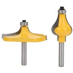 Lot de 2 fraises  encoller pour le travail du bois, fraises  rainurer pour dfonceuse, tige de 8 mm ...