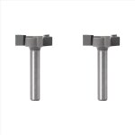 Lot de 2 fraises  surfacer cnc, tige de 6, 35 mm, pointe en carbure, pour gravure et sculpture