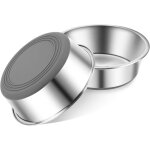 Lot de 2 gamelles en acier inoxydable pour chien - pour nourriture et eau - fond en silicone antid�rapant ...