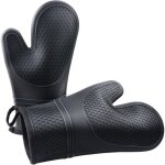 Lot de 2 gants cuisine rev�tement silicone, r�sistants � 300 �c, pour cuisson, p�tisserie, barbecue