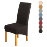 Lot de 2 grand housses de chaise extensible �lastique si�ge chaise couvre - noir