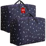 Lot de 2 grands sacs de rangement 105l, housses pliables avec poign�es pour v�tements, couettes, literie, ...