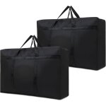 Lot de 2 grands sacs de rangement avec fermeture �clair, sacs de d�m�nagement, sacs de rangement sous ...