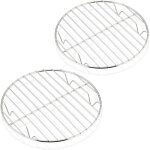 Lot de 2 grilles de refroidissement rondes en acier inoxydable - pour cuisson � la vapeur - diam�tre ...