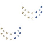 Lot de 2 guirlandes lumineuses hanukkah, bougeoirs  piles, lumires hanukkah, ornement hanukkah, dcorations ...