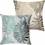 Lot de 2 housse de coussin 45x45cm, taie d'oreiller decoratif canap� lin, sans rembourrage, avec fermeture ...