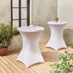 Sweeek - lot de 2 housses ? gala ? housses pour mange - debout �80cm. polyester. blanc