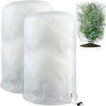 Lot de 2 housse hivernage plante avec cordon de serrage et zipper voile d?hivernage en polypropyl�me ...