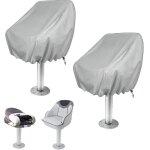 Lot de 2 housses imperm�ables pour si�ge de capitaine de bateau ponton d'ext�rieur, en tissu oxford.