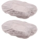 Lot de 2 housses de protection pour abattant de toilettes en peluche douce