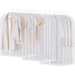 Lot de 2 housses de protection pour v�tements, anti - poussi�re, lavables, avec fermeture �clair et penderie ...