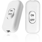 Lot de 2 interrupteurs bipolaires 6a 250v - mini interrupteur � bascule pour lampe de chevet, bureau ...